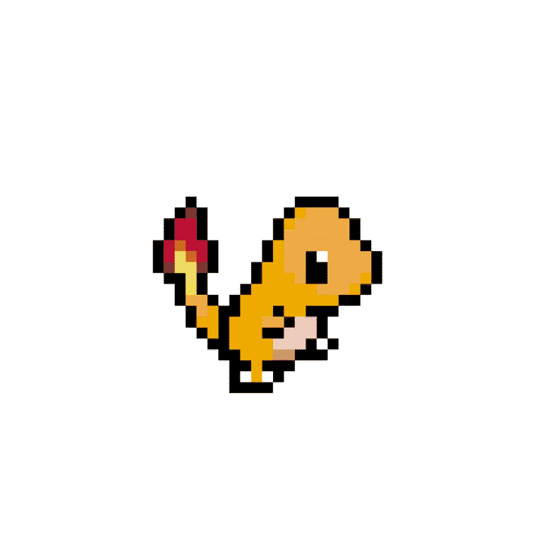 Charmander – Pokemon Pärlplatta Mönster
