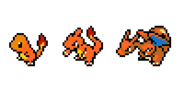 Charmander – Pokemon Pärlplatta Mönster