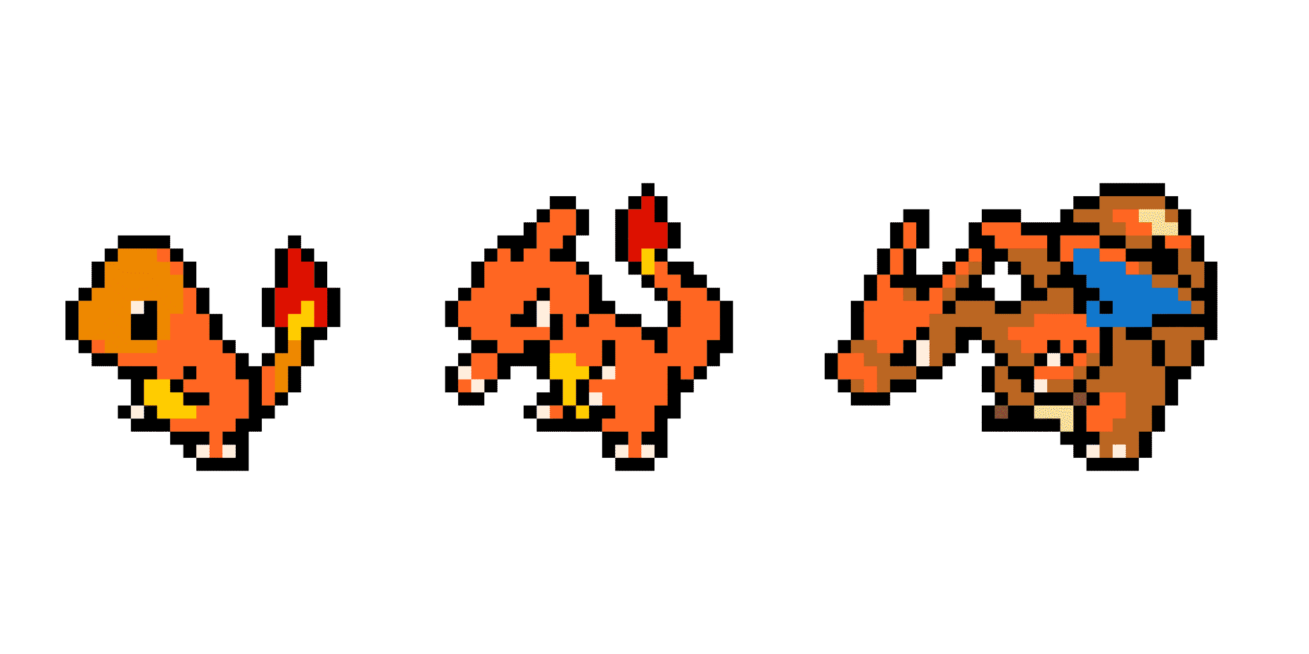 Pärlplatta mönster för Charmander