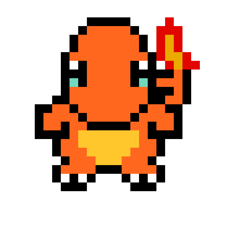 Pärlplatta mönster för Charmander