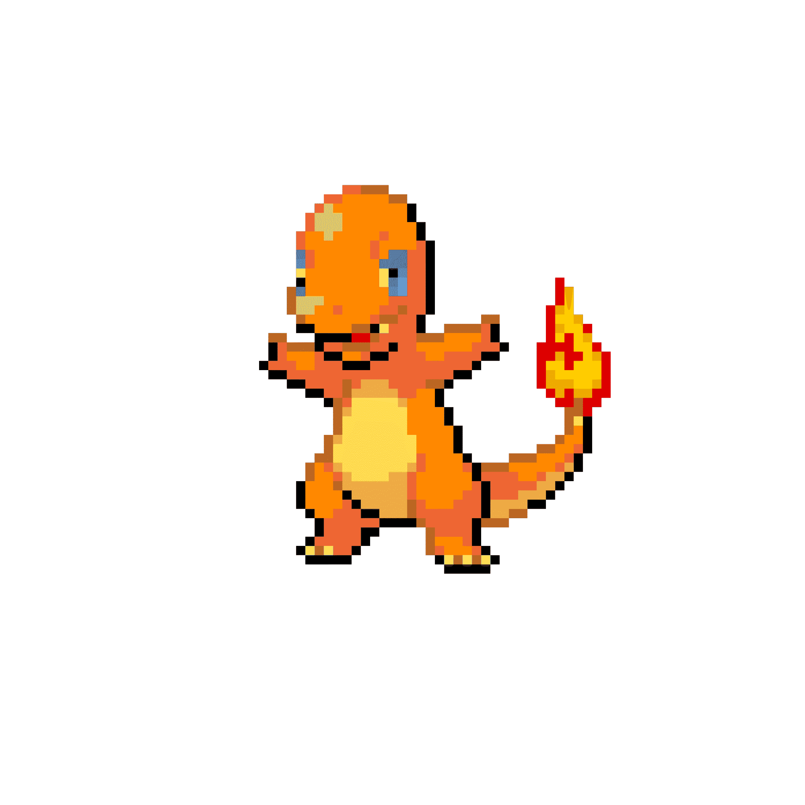 Pärlplatta mönster för Charmander