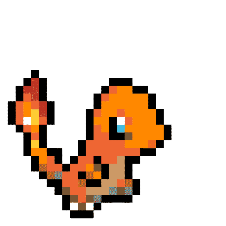 Charmander – Pokemon Pärlplatta Mönster