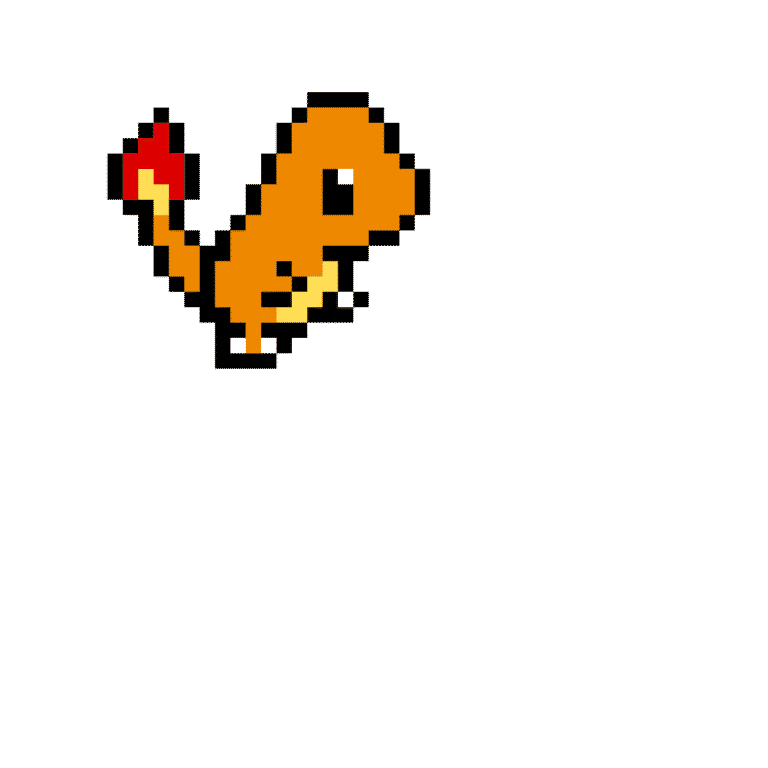 Charmander – Pokemon Pärlplatta Mönster