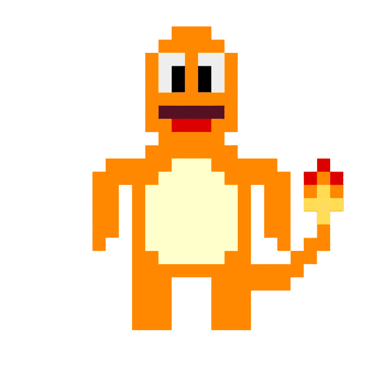 Charmander – Pokemon Pärlplatta Mönster
