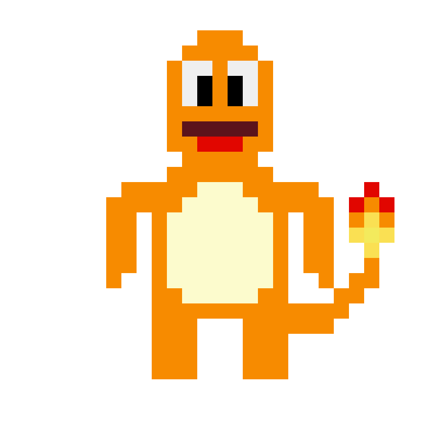 Pärlplatta mönster för Charmander