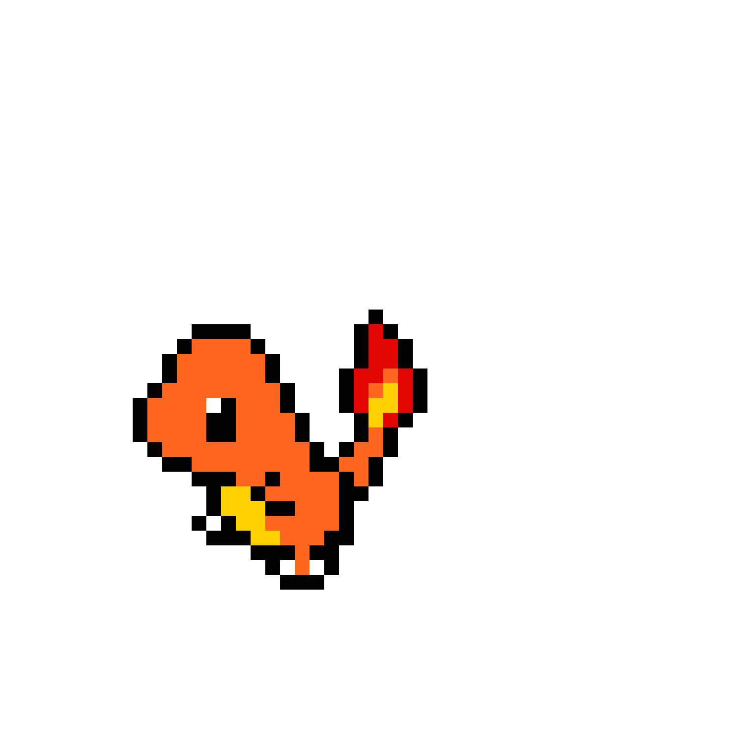 Pärlplatta mönster för charmander