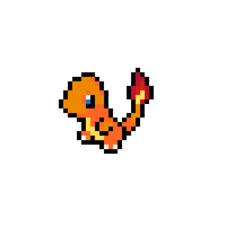 Charmander – Pokemon Pärlplatta Mönster