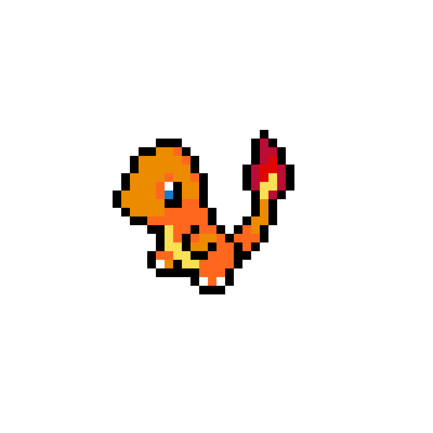 Pärlplatta mönster för Charmander
