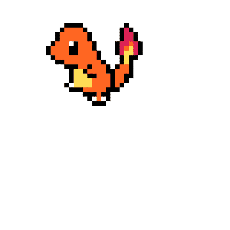 Charmander – Pokemon Pärlplatta Mönster