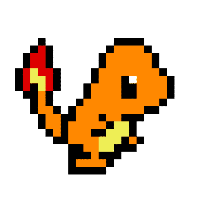 charmander – Pokemon Pärlplatta Mönster