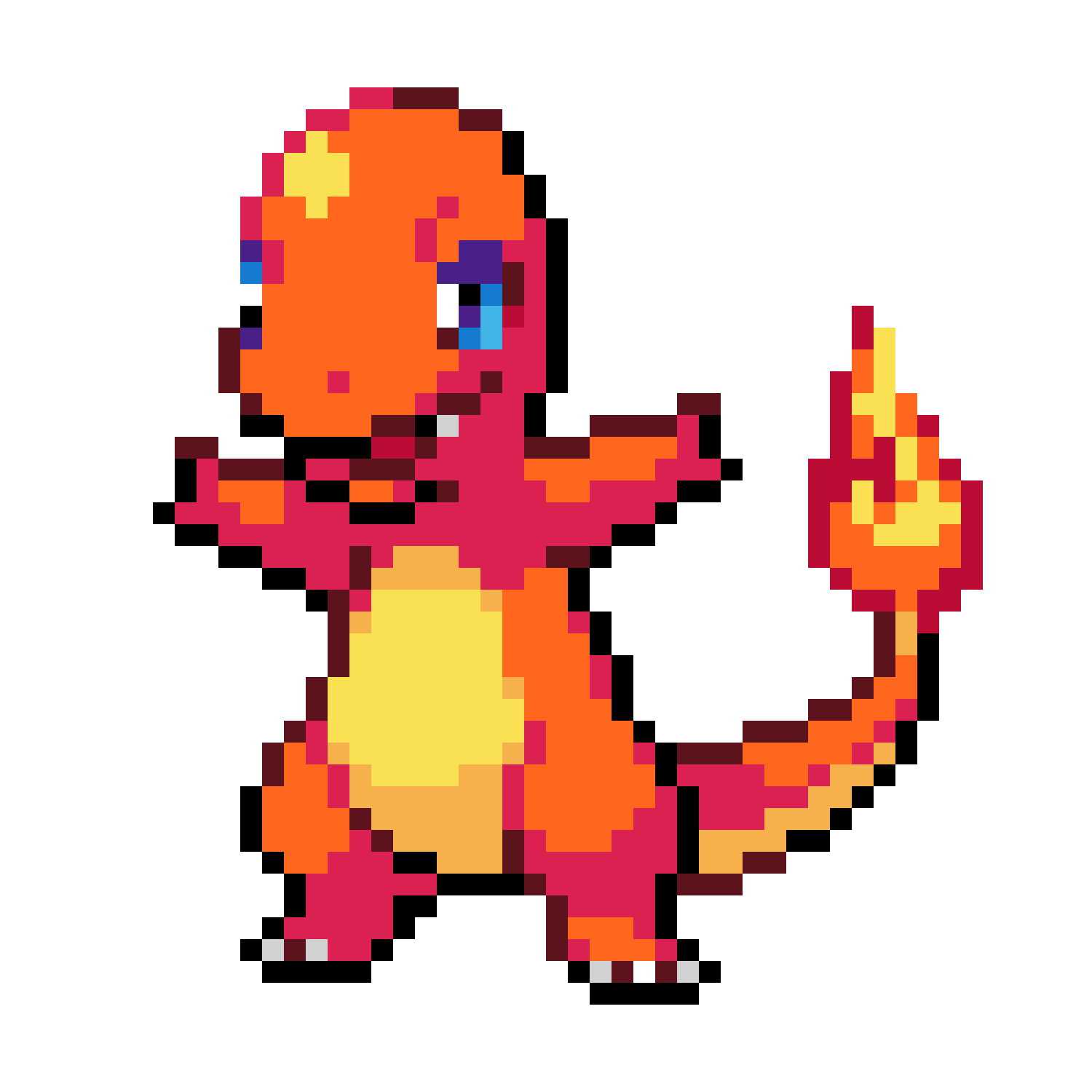 Pärlplatta mönster för Charmander - Medio Pack