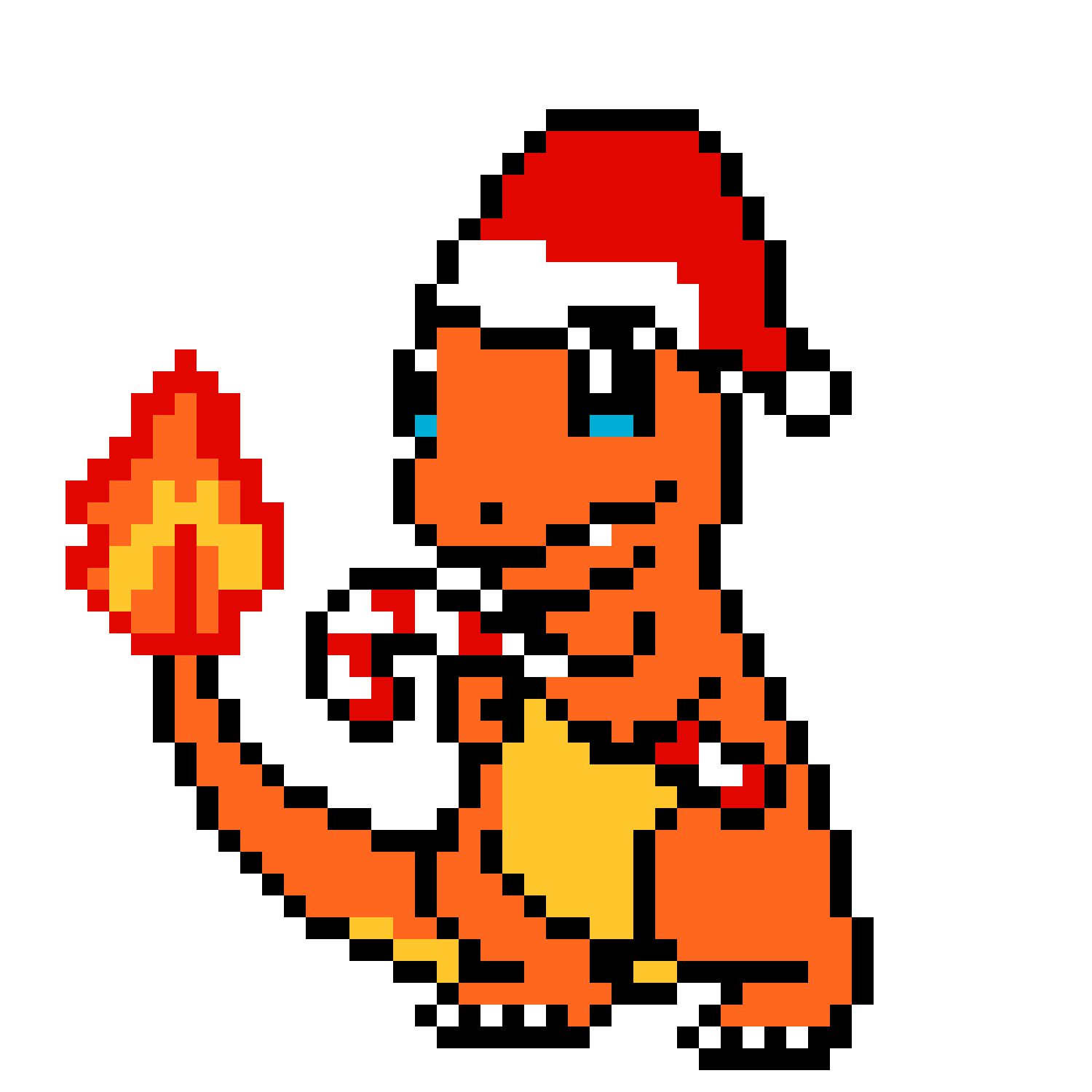 Pärlplatta mönster för Charmander Navideño