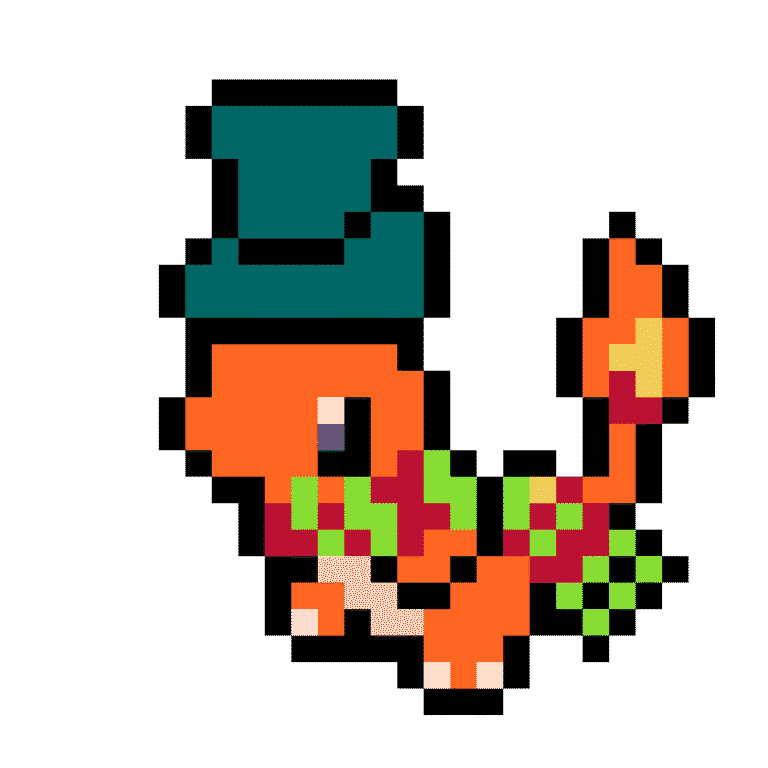 Charmander Jul – Pokemon Pärlplatta Mönster