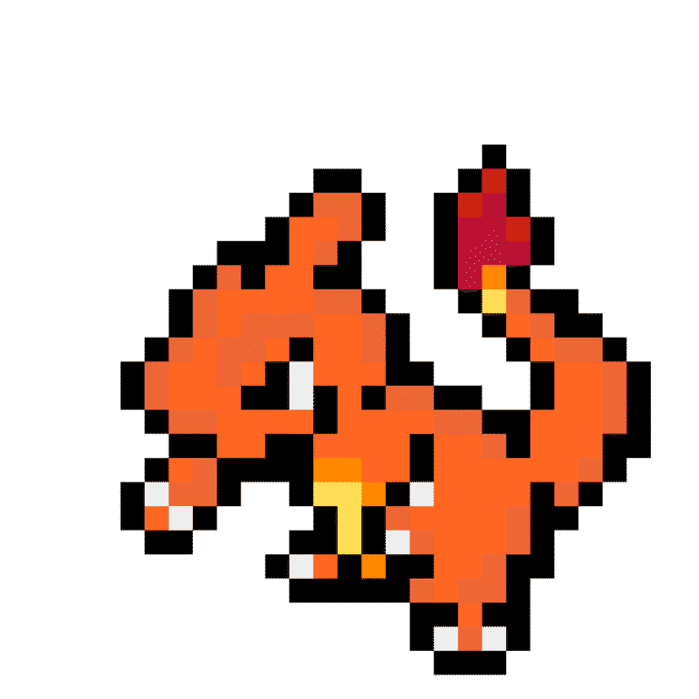 Charmeleon – Pokemon Pärlplatta Mönster