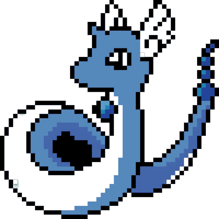 Dragonair – Pokemon Pärlplatta Mönster