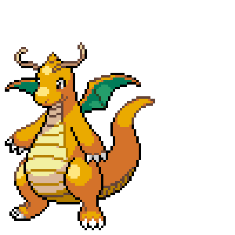 Dragonite – Pokemon Pärlplatta Mönster
