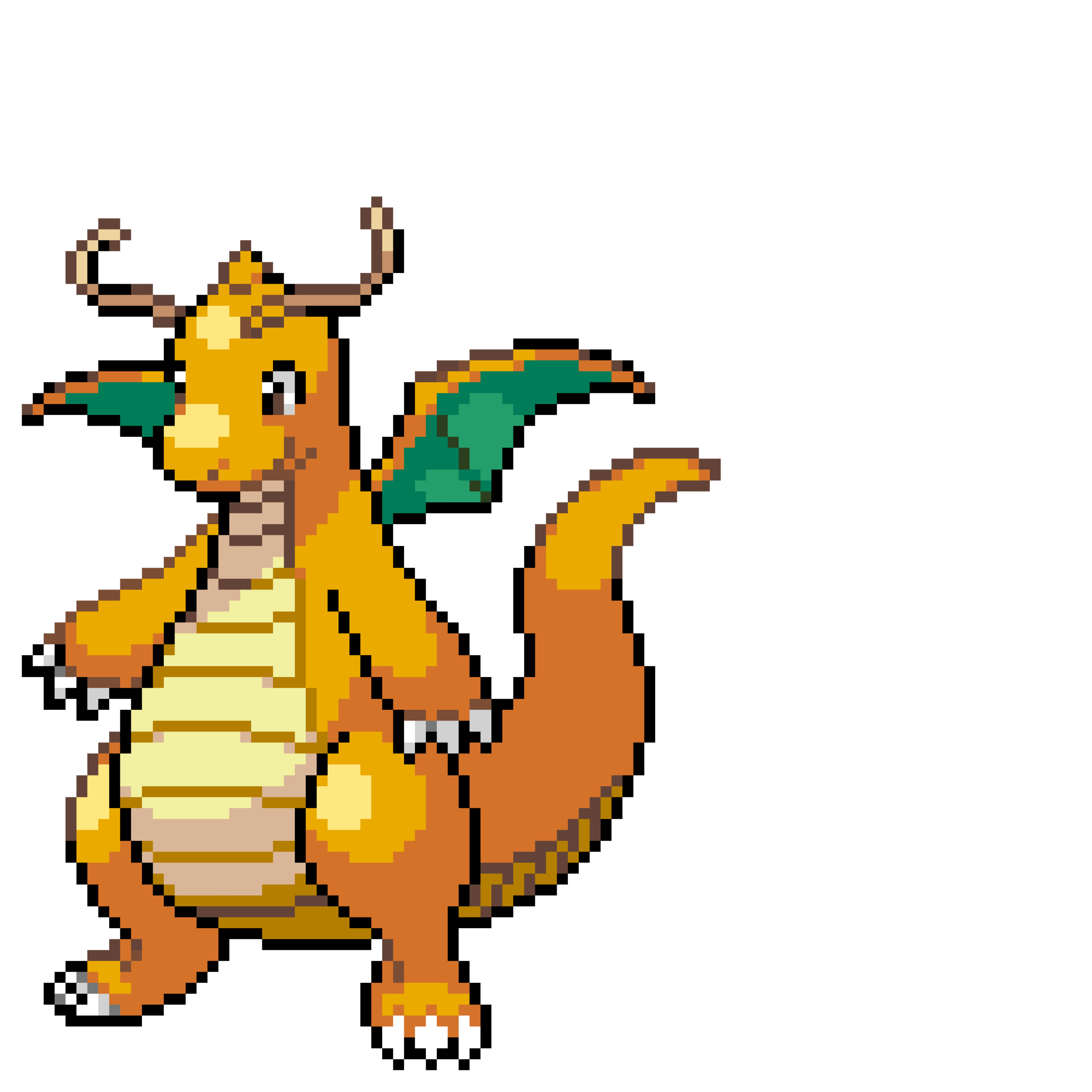 Pärlplatta mönster för Dragonite