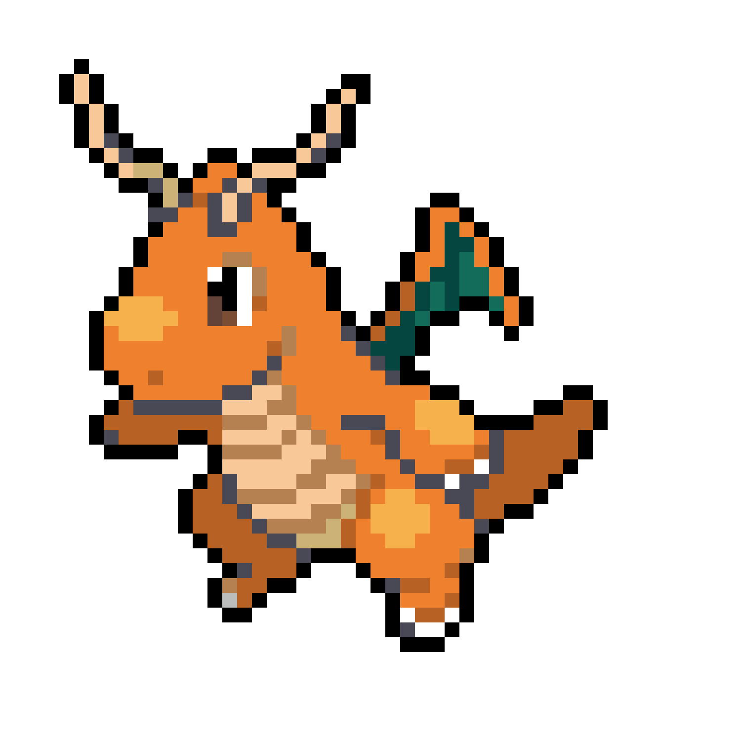 Pärlplatta mönster för Dragonite