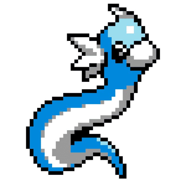 Dratini – Pokemon Pärlplatta Mönster