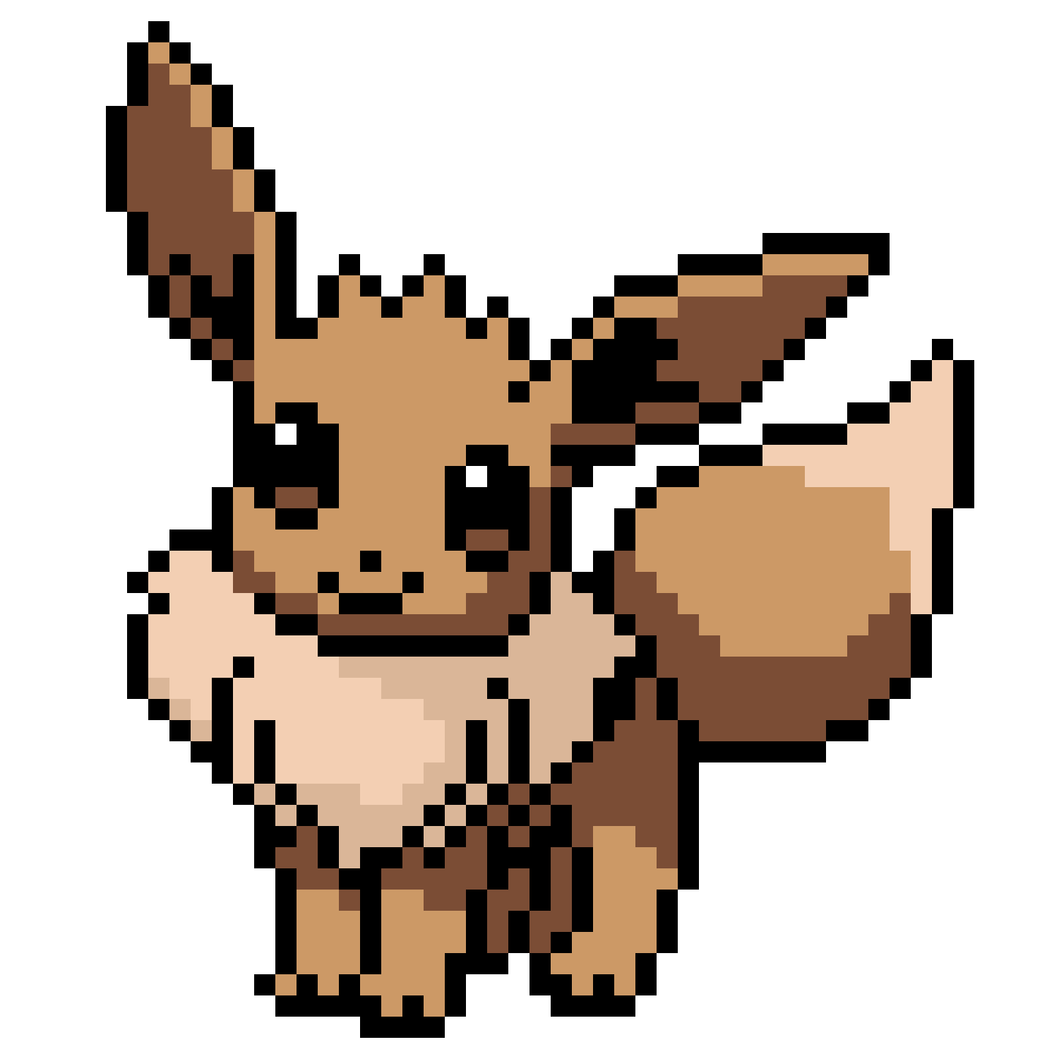 Pärlplatta mönster för Eevee - Pokémon