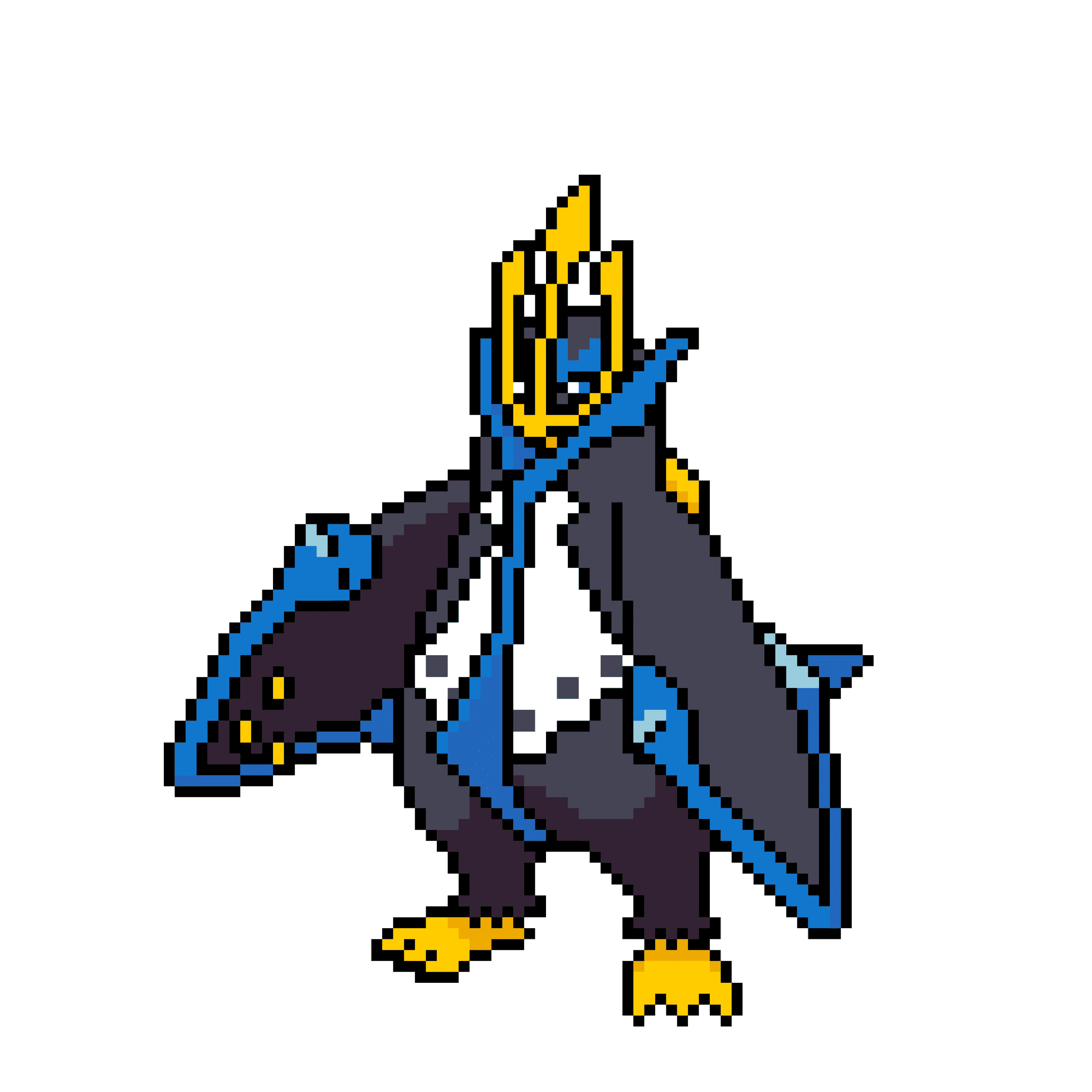 Pärlplatta mönster för Empoleon - Pokémon