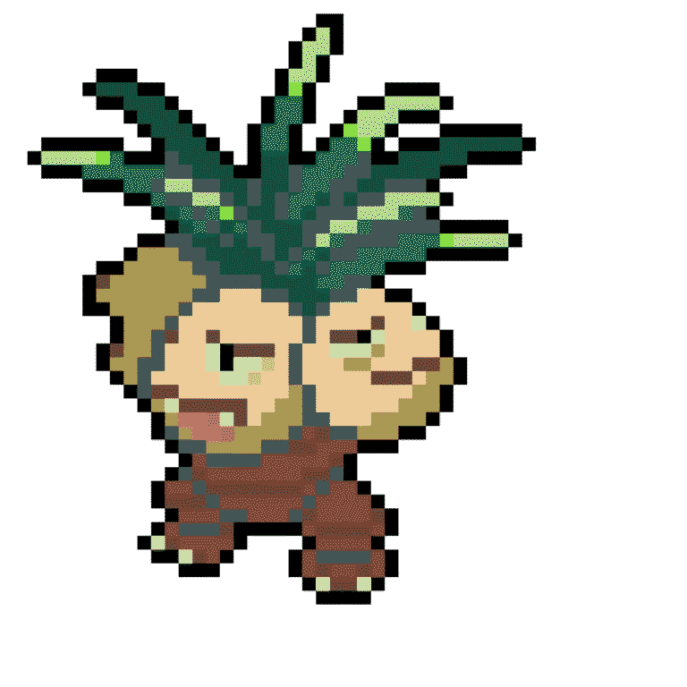Exeggutor – Pokemon Pärlplatta Mönster