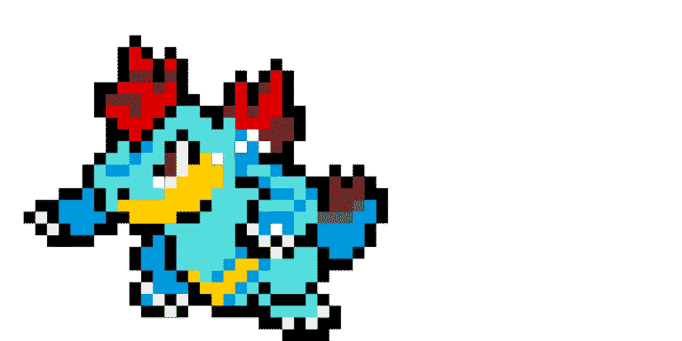 Feraligatr – Pokemon Pärlplatta Mönster