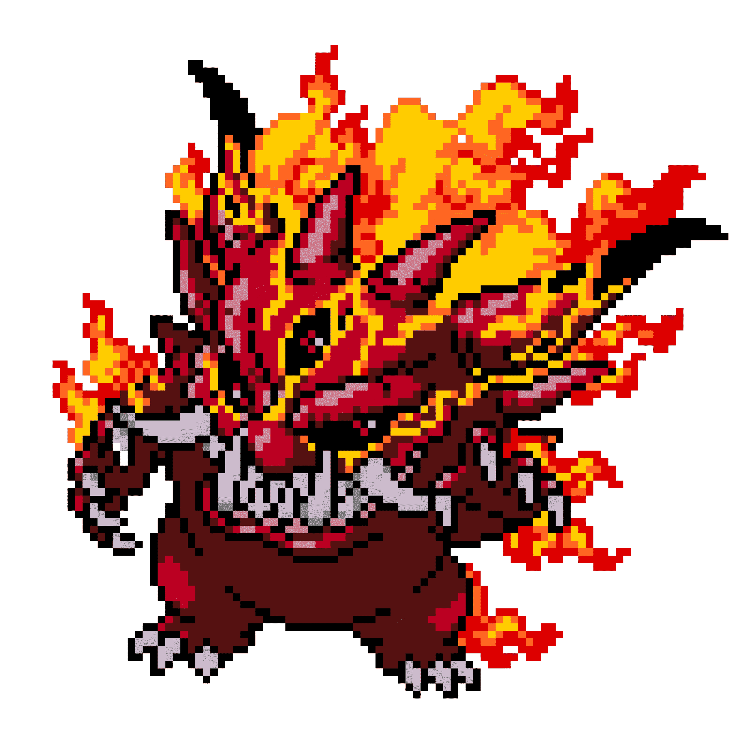 Pärlplatta mönster för Fire Gengar