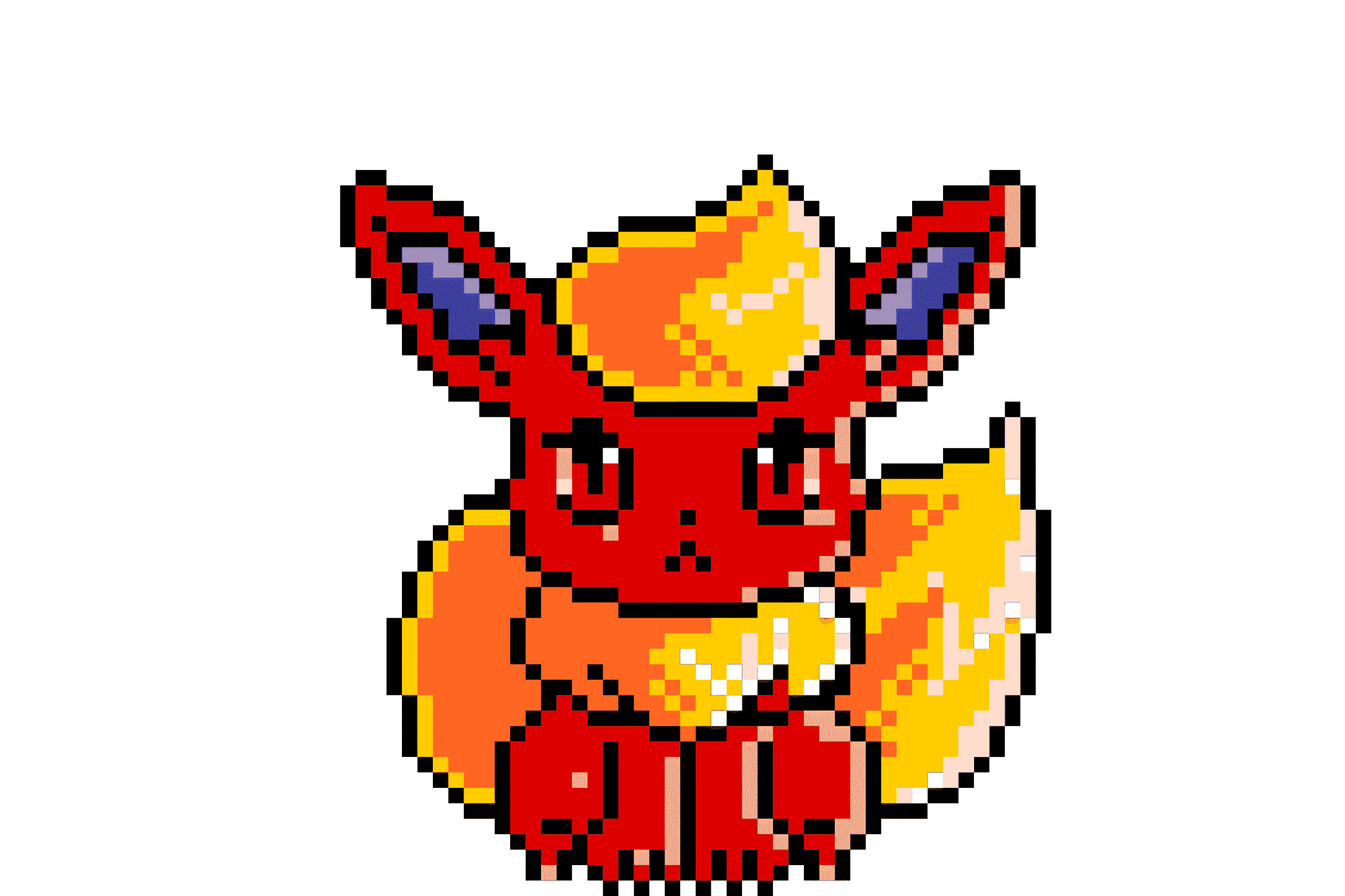 Pärlplatta mönster för Flareon