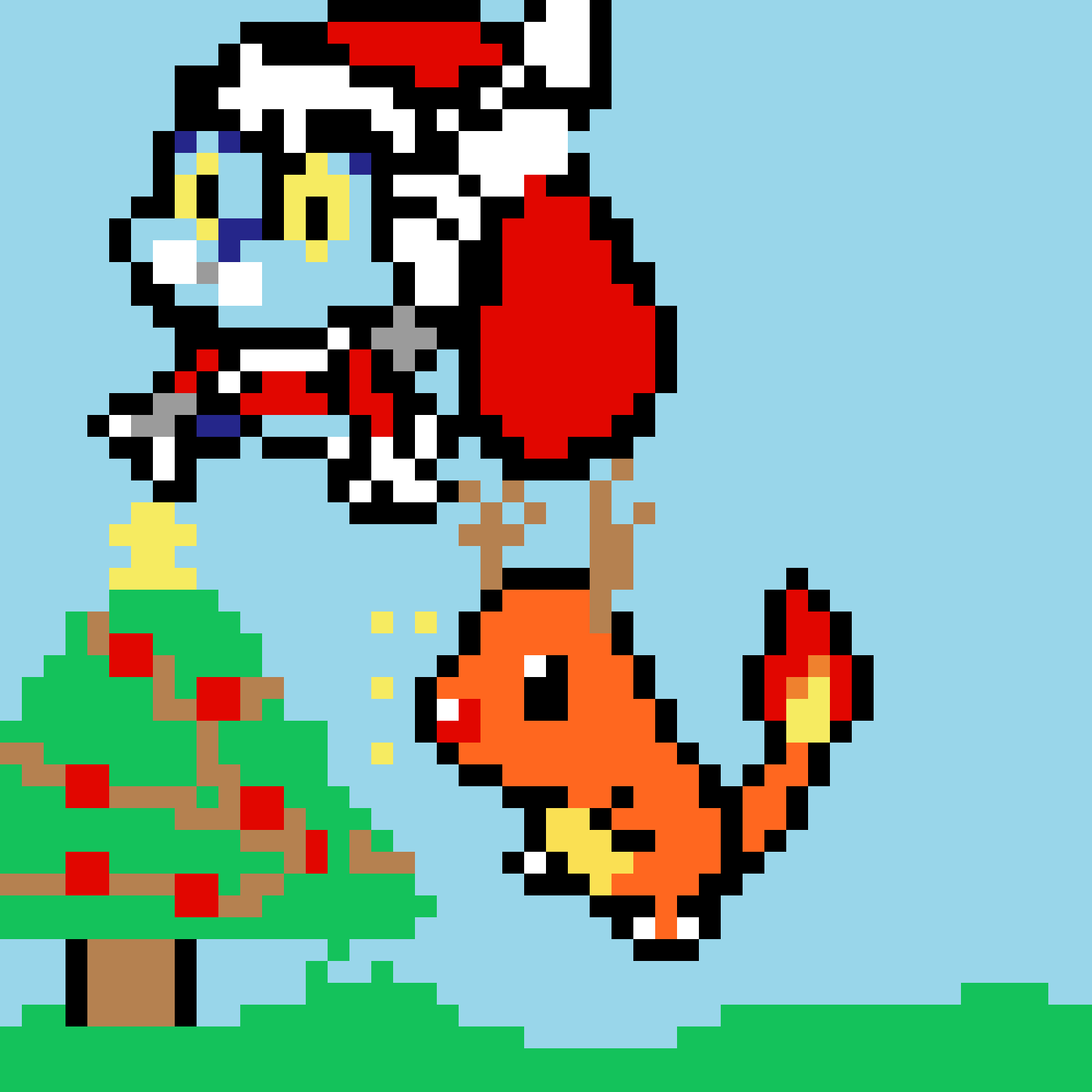 Pärlplatta mönster för Froakie navideño