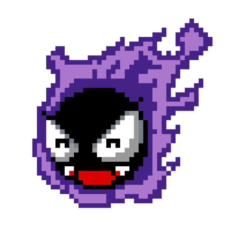 Gastly – Pokemon Pärlplatta Mönster