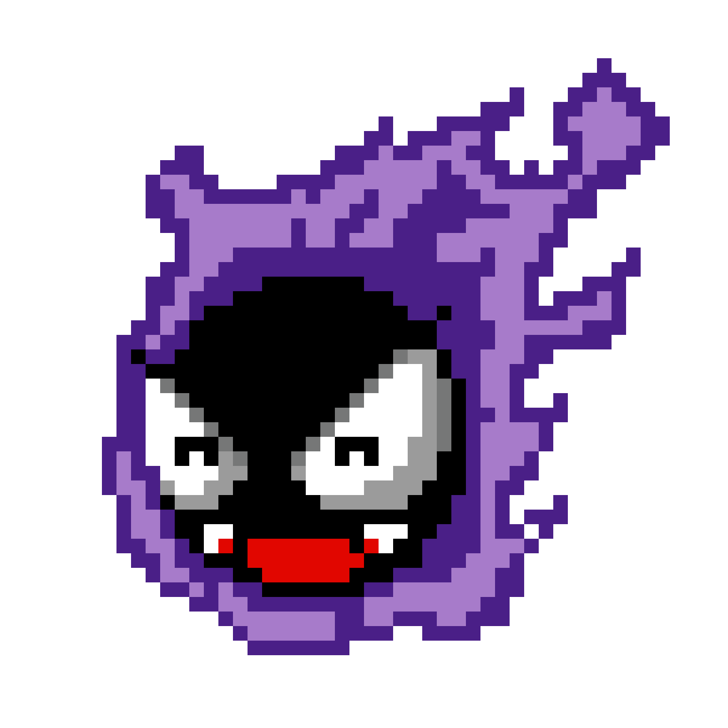 Pärlplatta mönster för Gastly