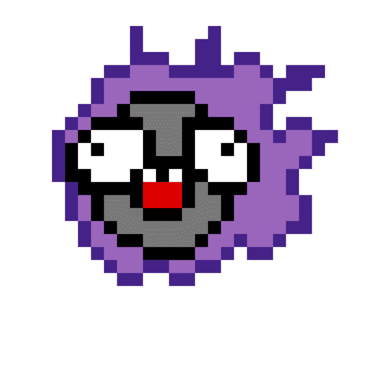 Gastly – Pokemon Pärlplatta Mönster