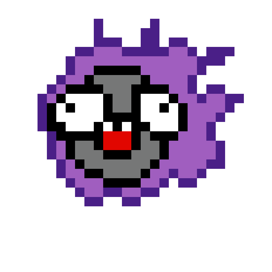 Pärlplatta mönster för Gastly