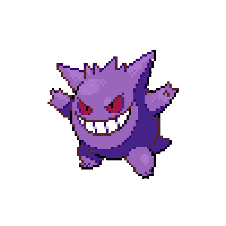 Gengar – Pokemon Pärlplatta Mönster
