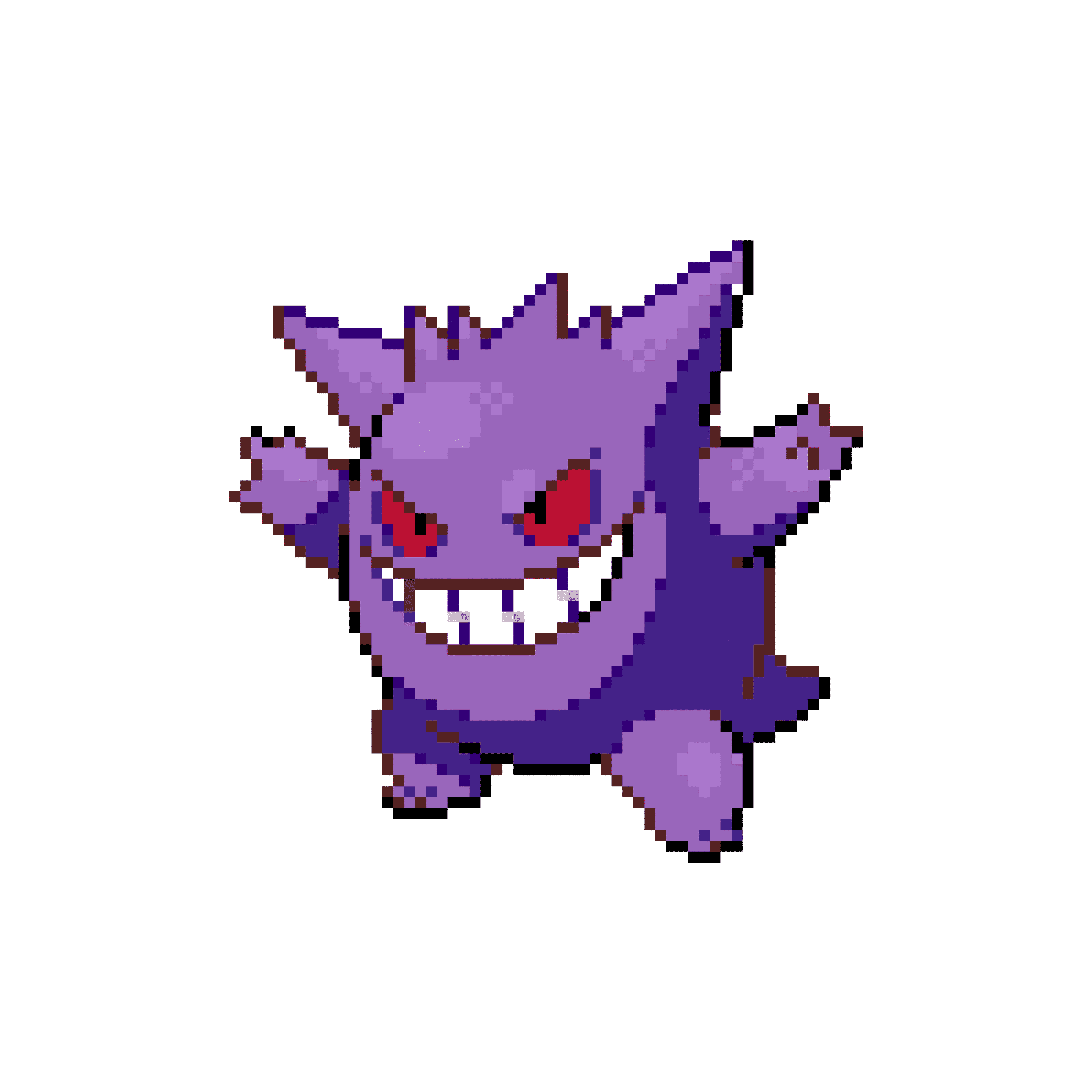 Pärlplatta mönster för Gengar