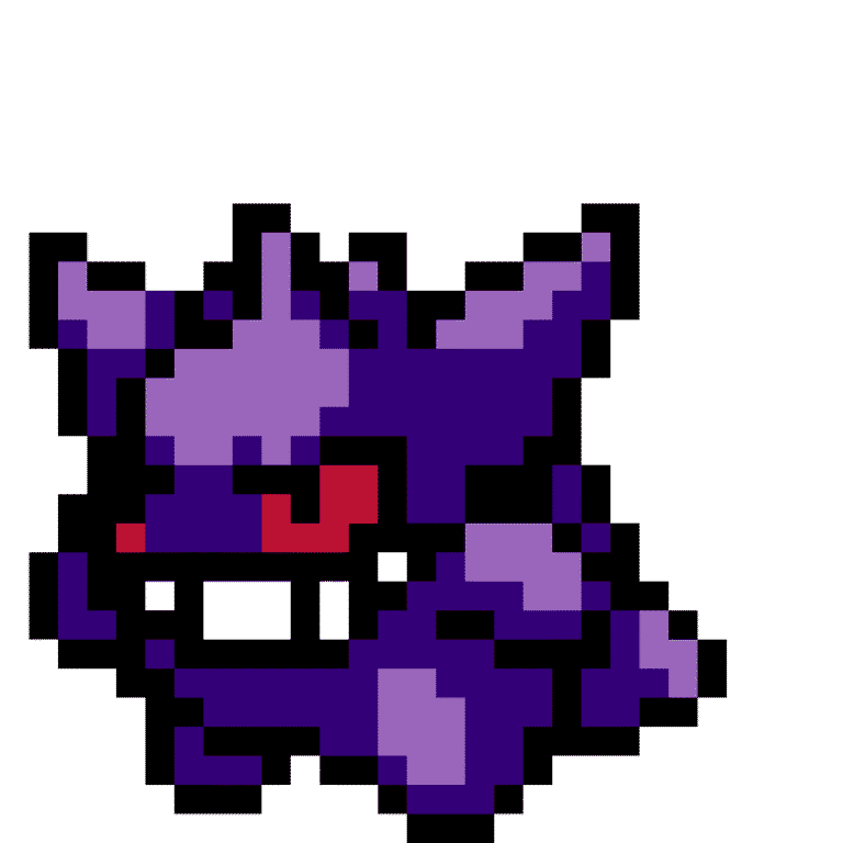 Gengar – Pokemon Pärlplatta Mönster