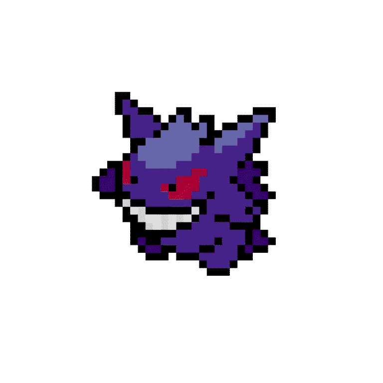 Gengar – Pokemon Pärlplatta Mönster