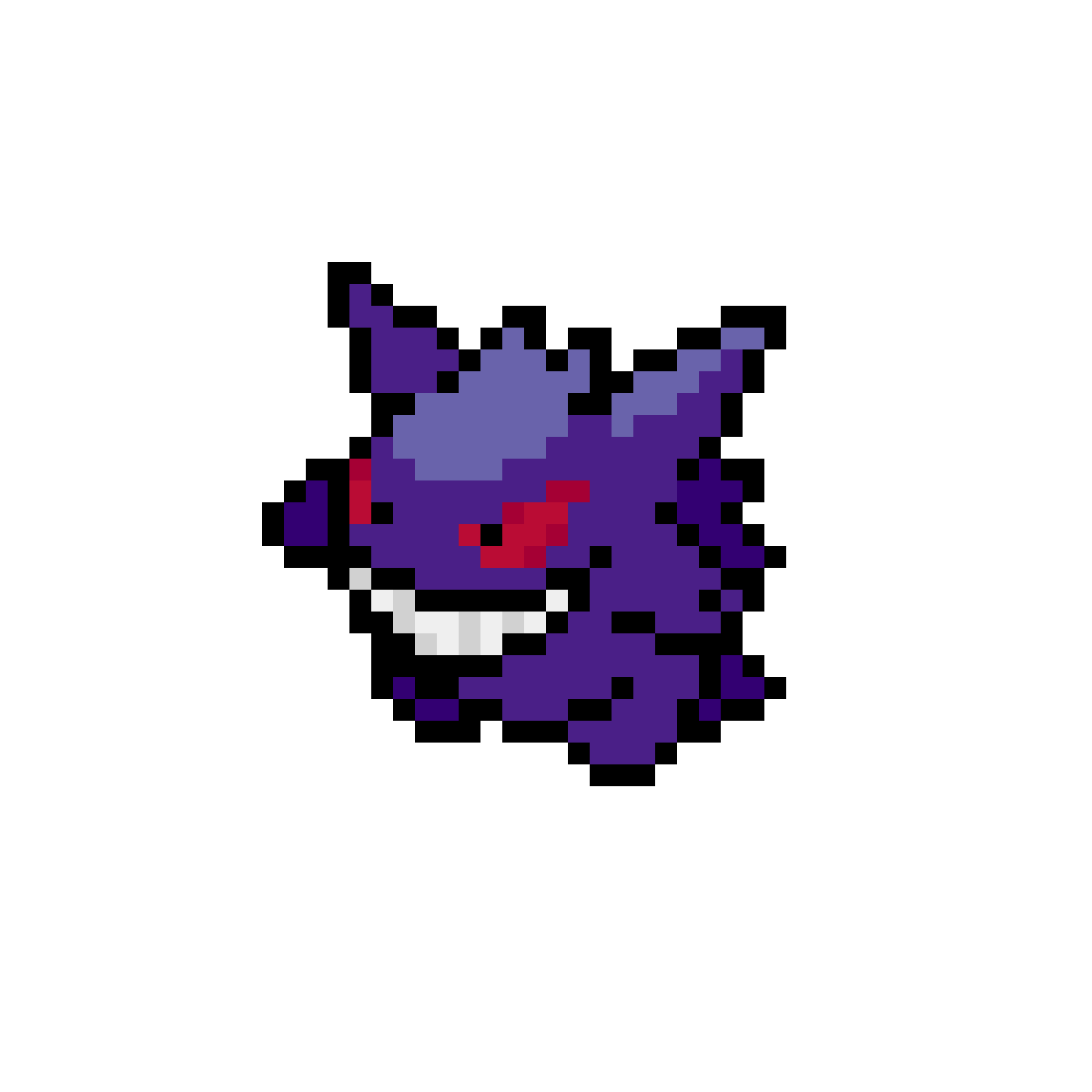 Pärlplatta mönster för Gengar