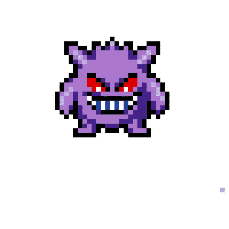 gengar – Pokemon Pärlplatta Mönster