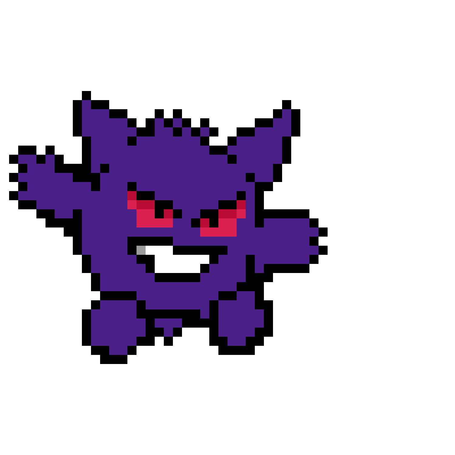 Pärlplatta mönster för Gengar