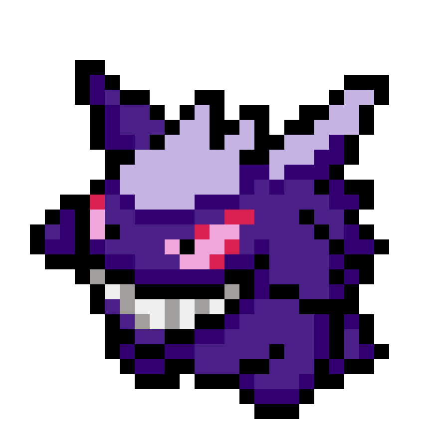 Pärlplatta mönster för Gengar