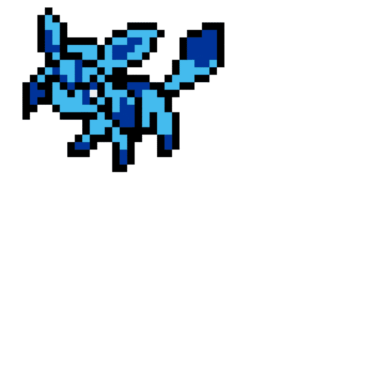GLACEON – Pokemon Pärlplatta Mönster