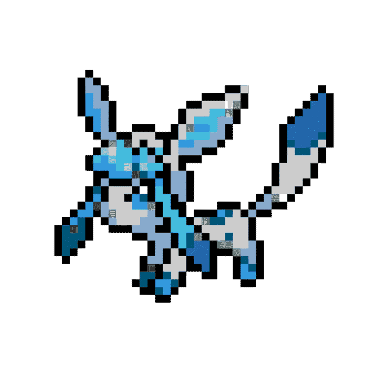 Glaceon – Pokemon Pärlplatta Mönster