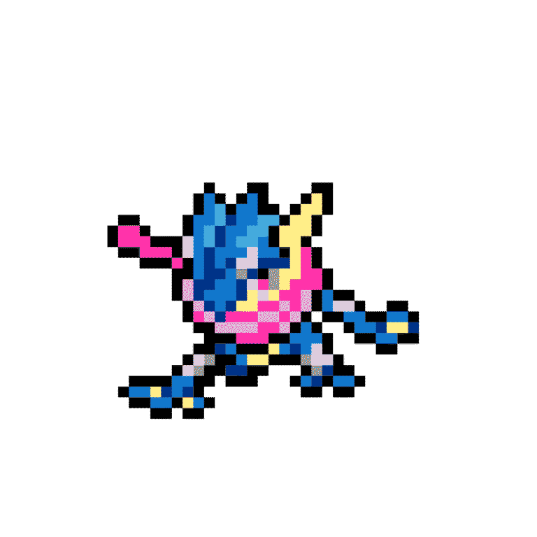 Greninja – Pokemon Pärlplatta Mönster