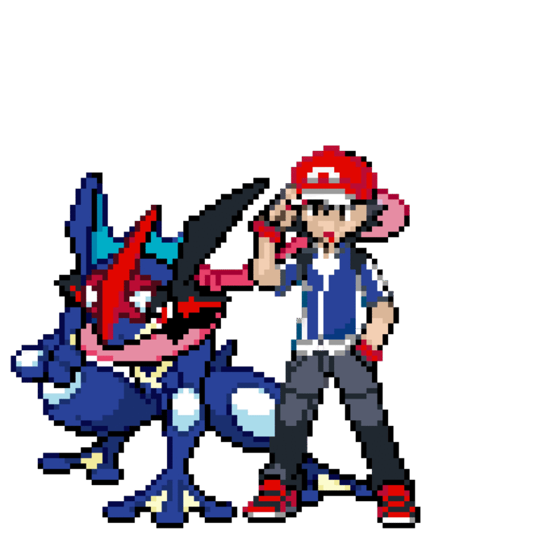 Greninja Ash – Pokemon Pärlplatta Mönster