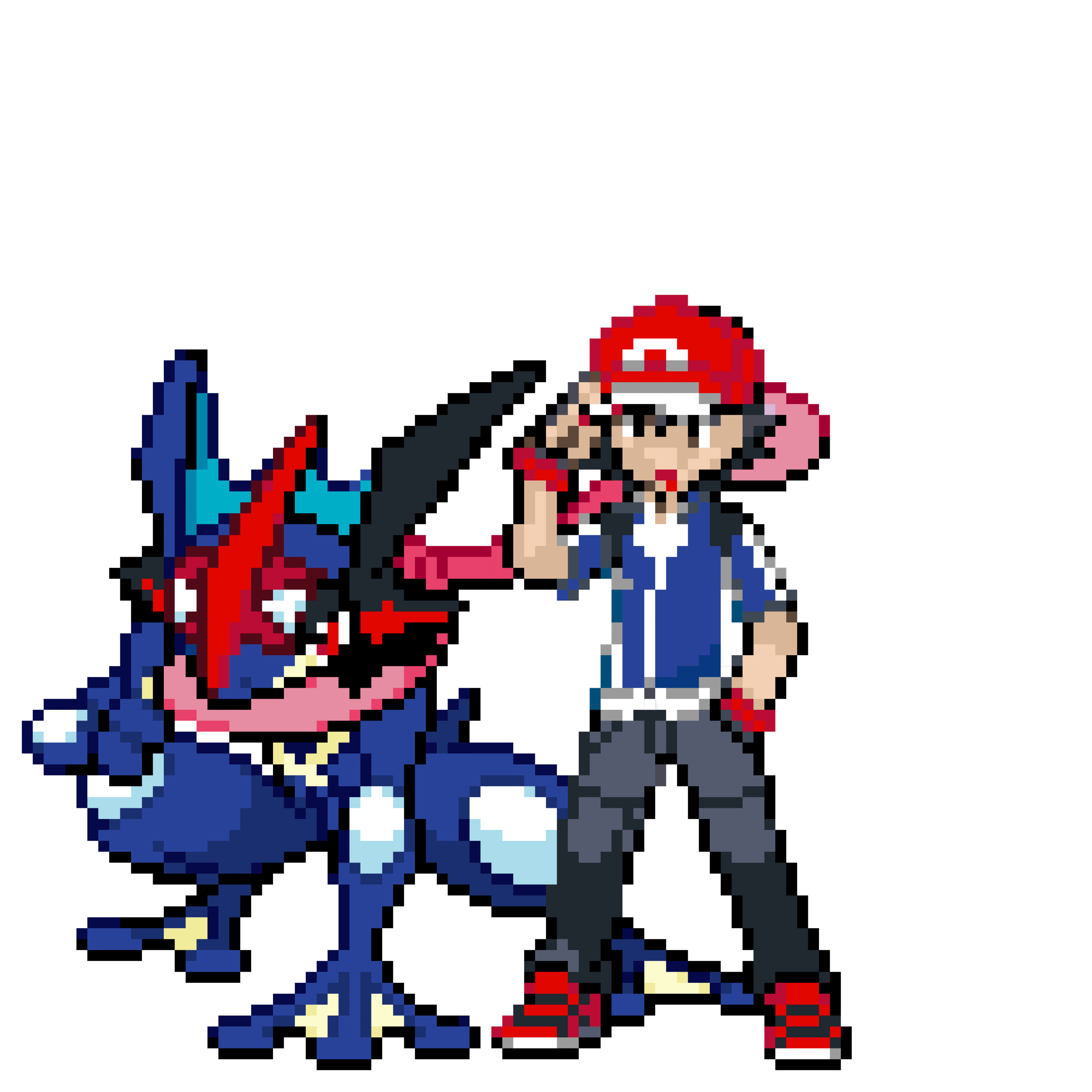Pärlplatta mönster för Greninja Ash