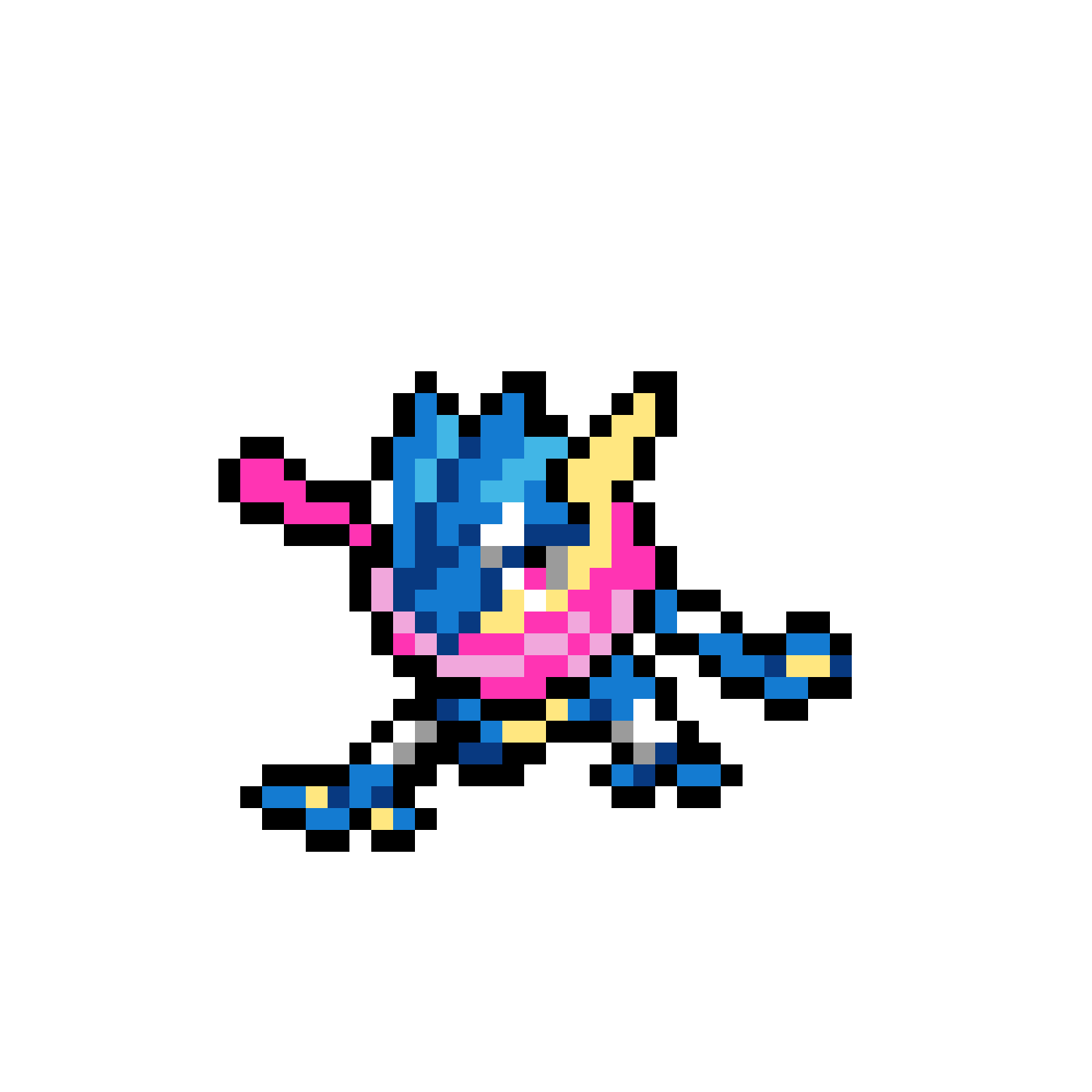 Pärlplatta mönster för Greninja