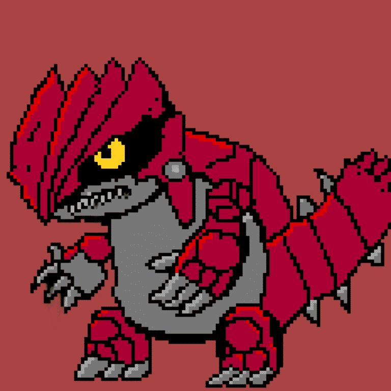 Groudon – Pokemon Pärlplatta Mönster