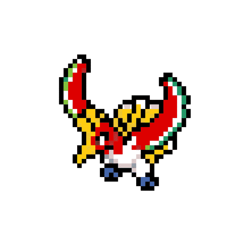Ho-oh – Pokemon Pärlplatta Mönster